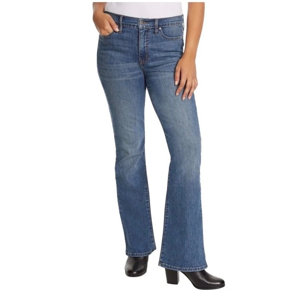 Vintage America Blues Denim - Vintage America Womens High Rise‎ Bootcut Jeans Medium Wash Size 12 Denim